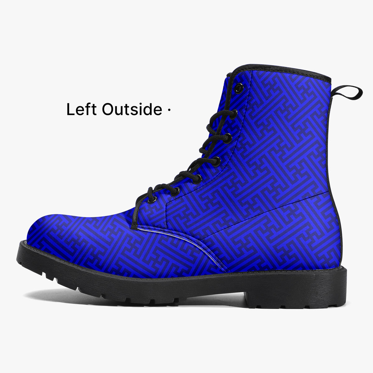 Japanese Wagara - Sayagata Blue - PU Leather Boots