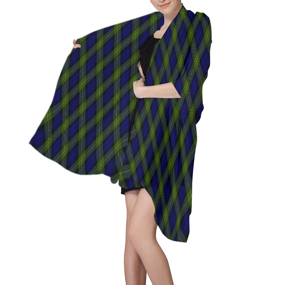 Clan Gordon Tartan Bias Chiffon Scarf