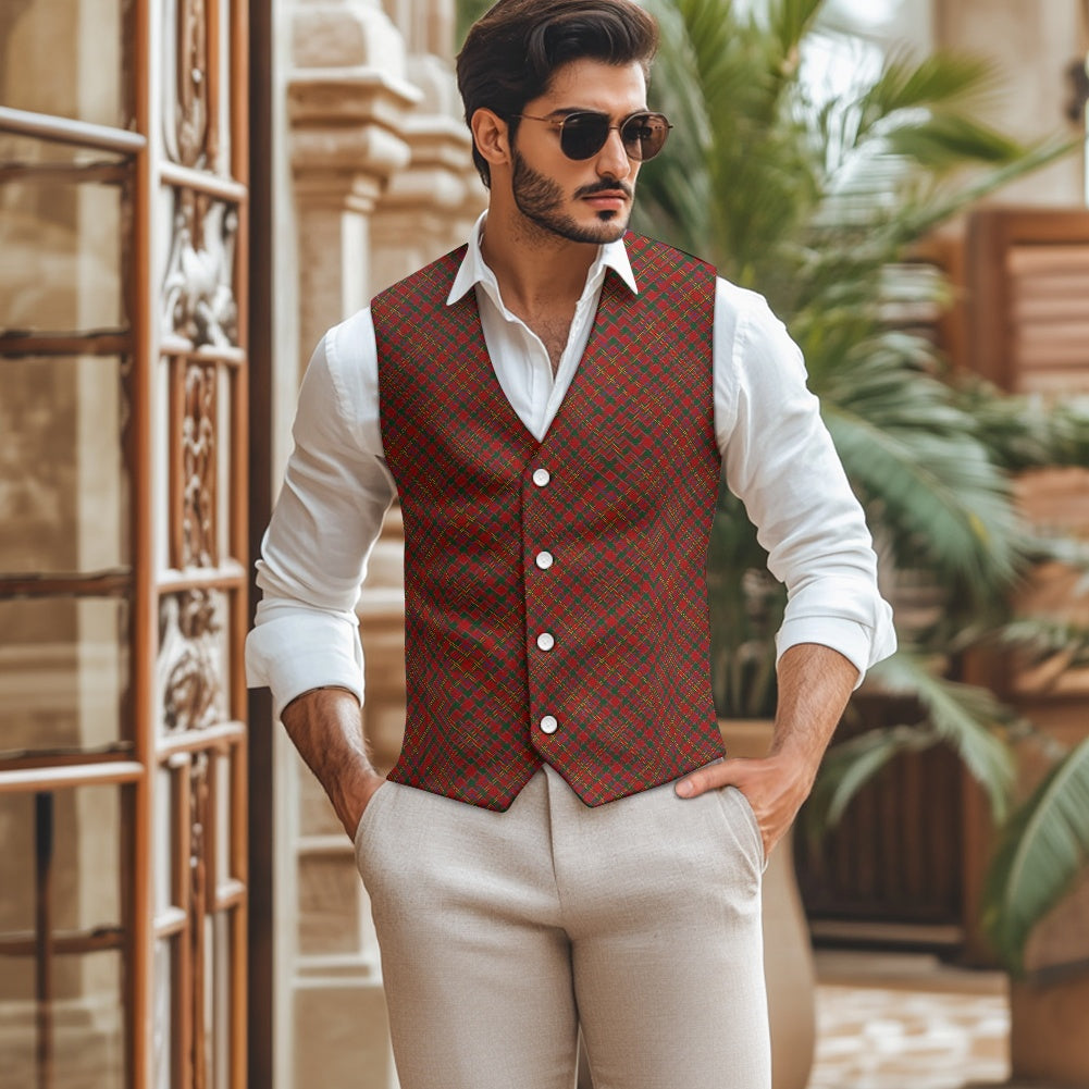 Clan MacAlister Tartan Bias Suit vest jacket