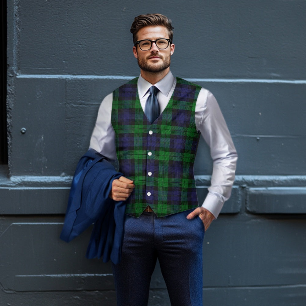 Black Watch Tartan Suit vest jacket