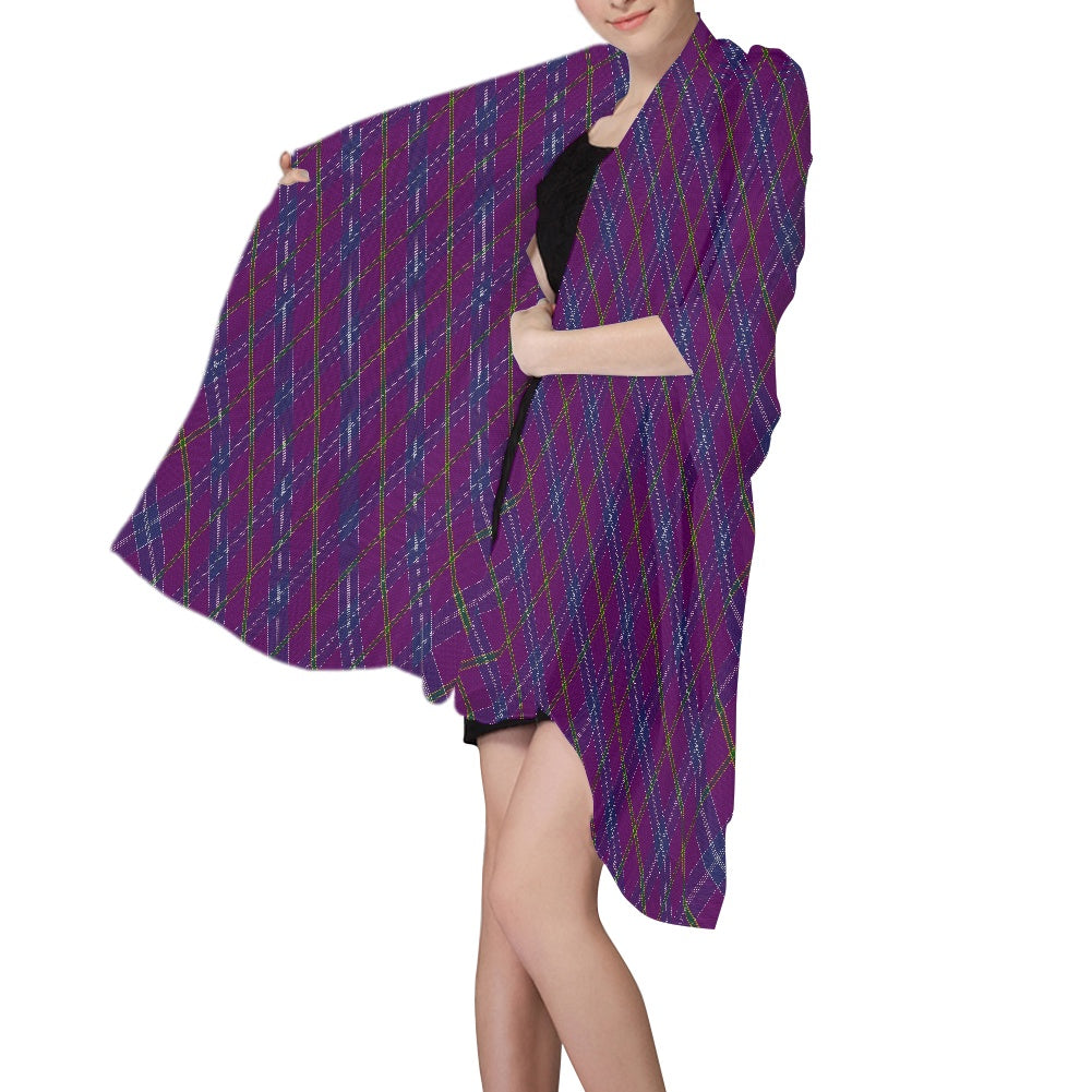 Clan Jackson Tartan Bias Chiffon Scarf