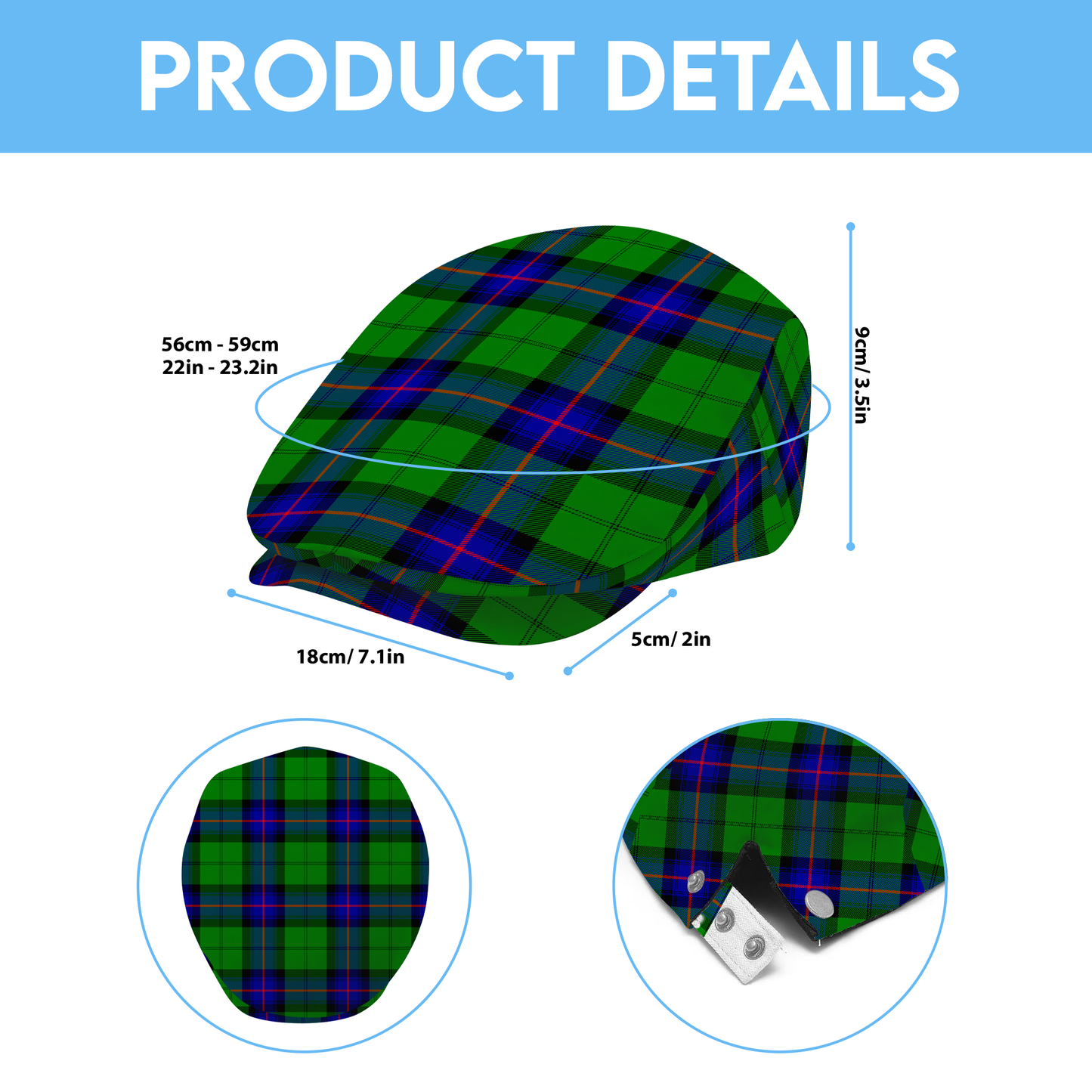 Clan Armstrong Tartan Flat Cap