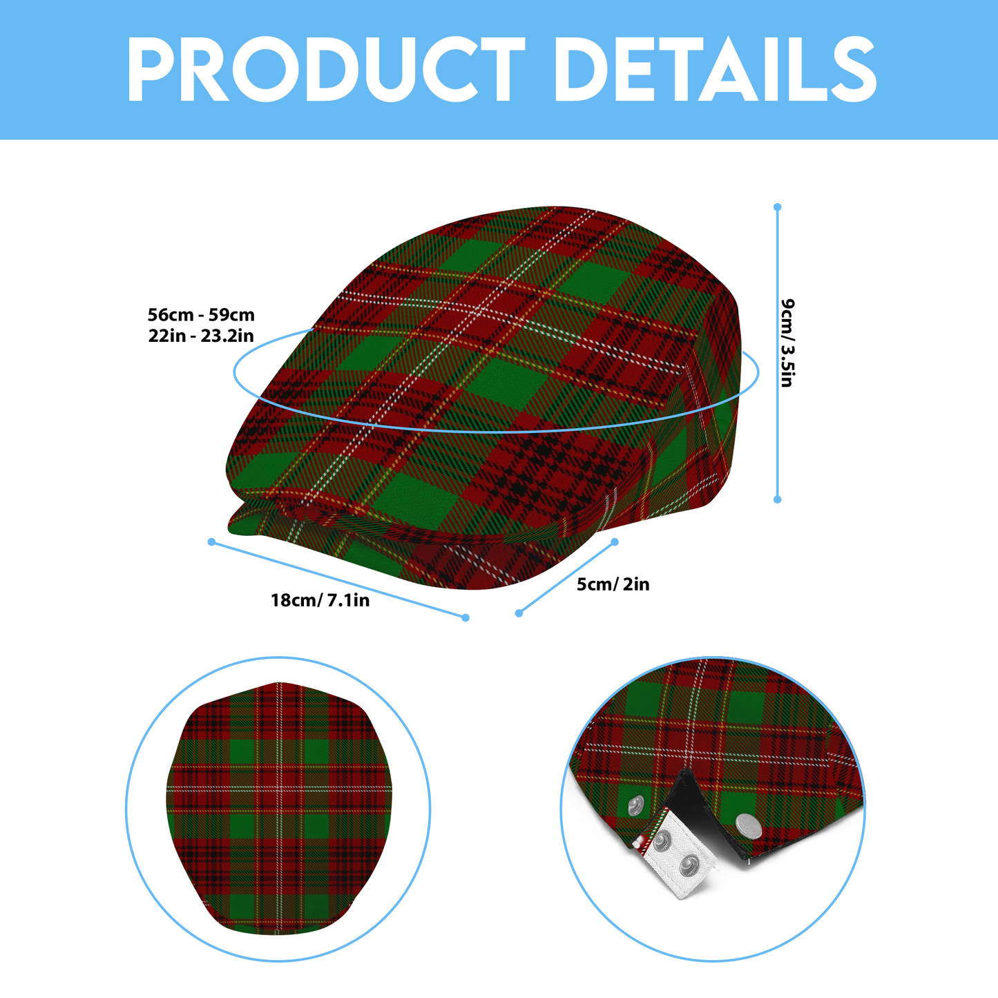 Clan Ainslie Tartan Flat Cap