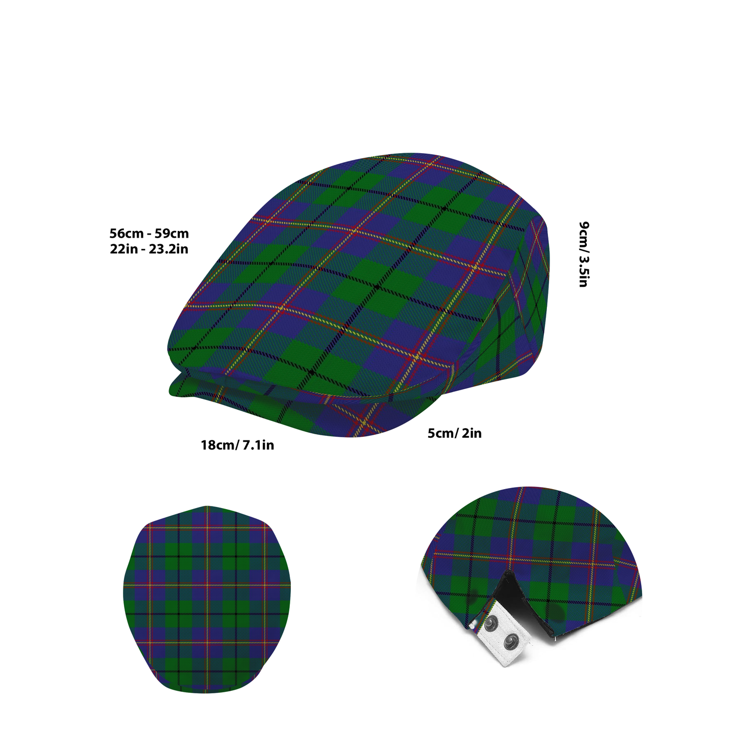 Clan Carmichael Tartan Flat Cap