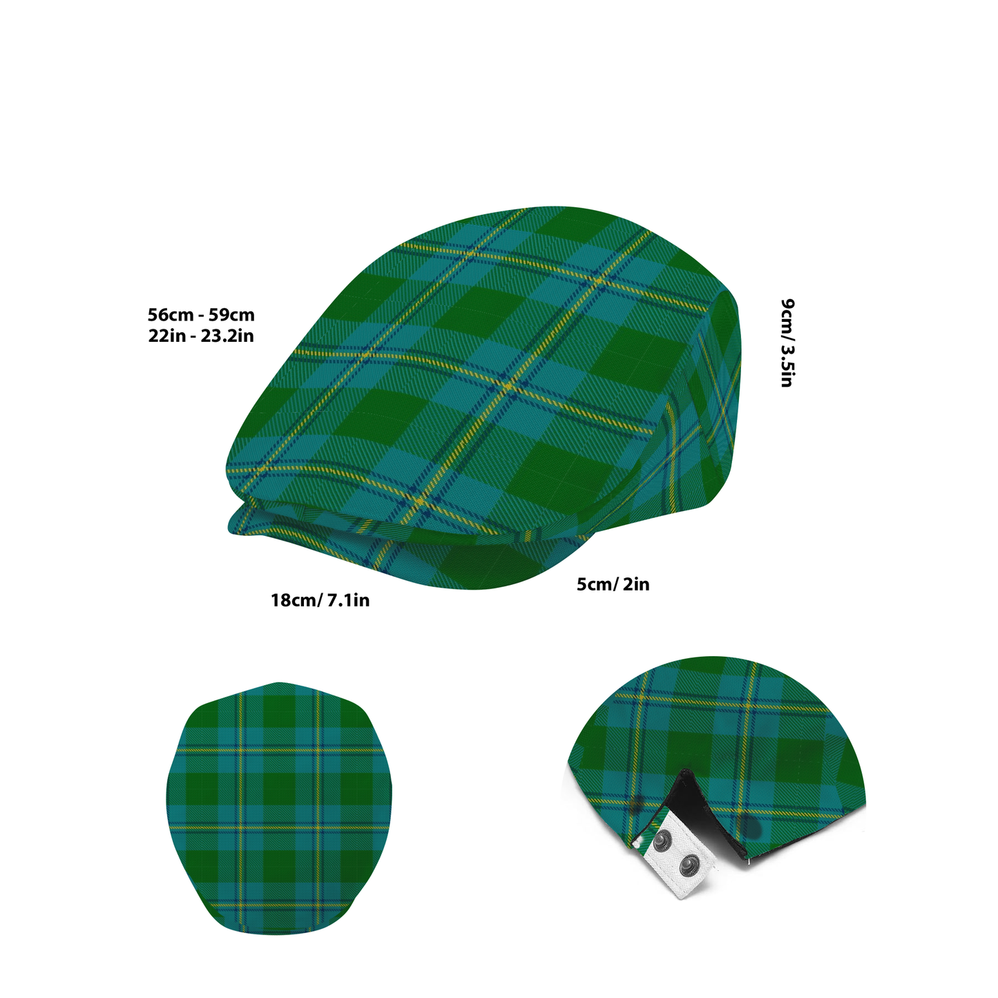 Clan Irving Tartan Flat Cap