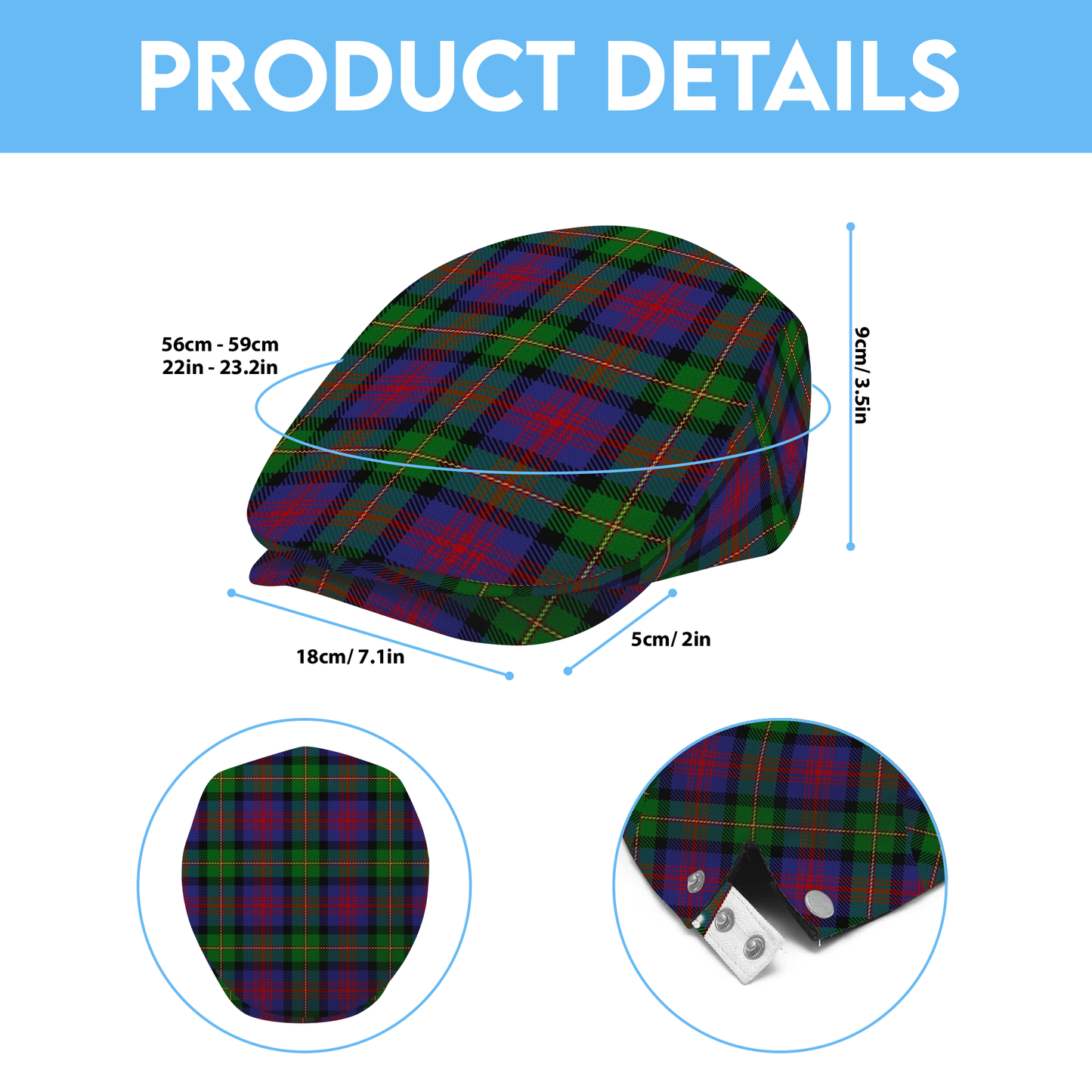 Clan Logan Tartan Flat Cap