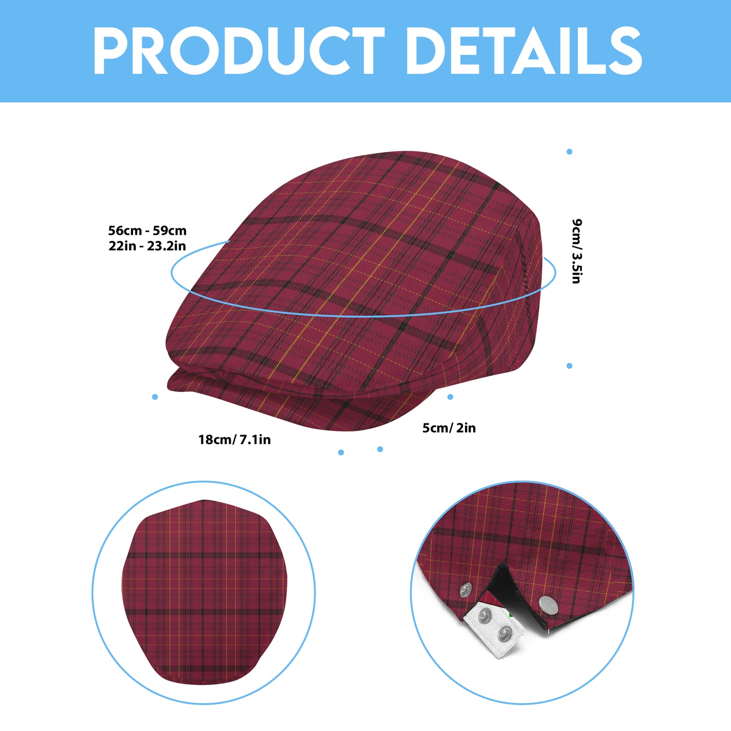 Williams of Wales Tartan Flat Cap