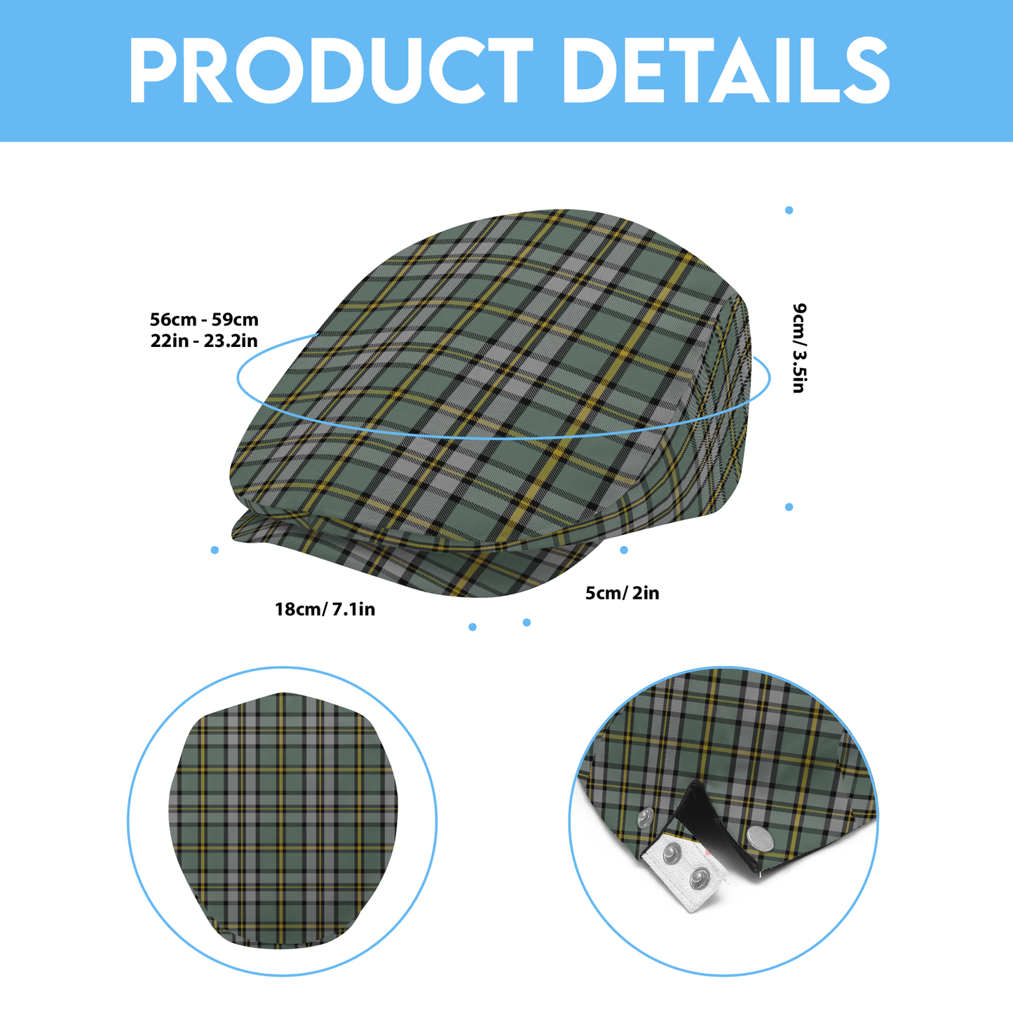 Canada - Cape Breton Tartan Flat Cap