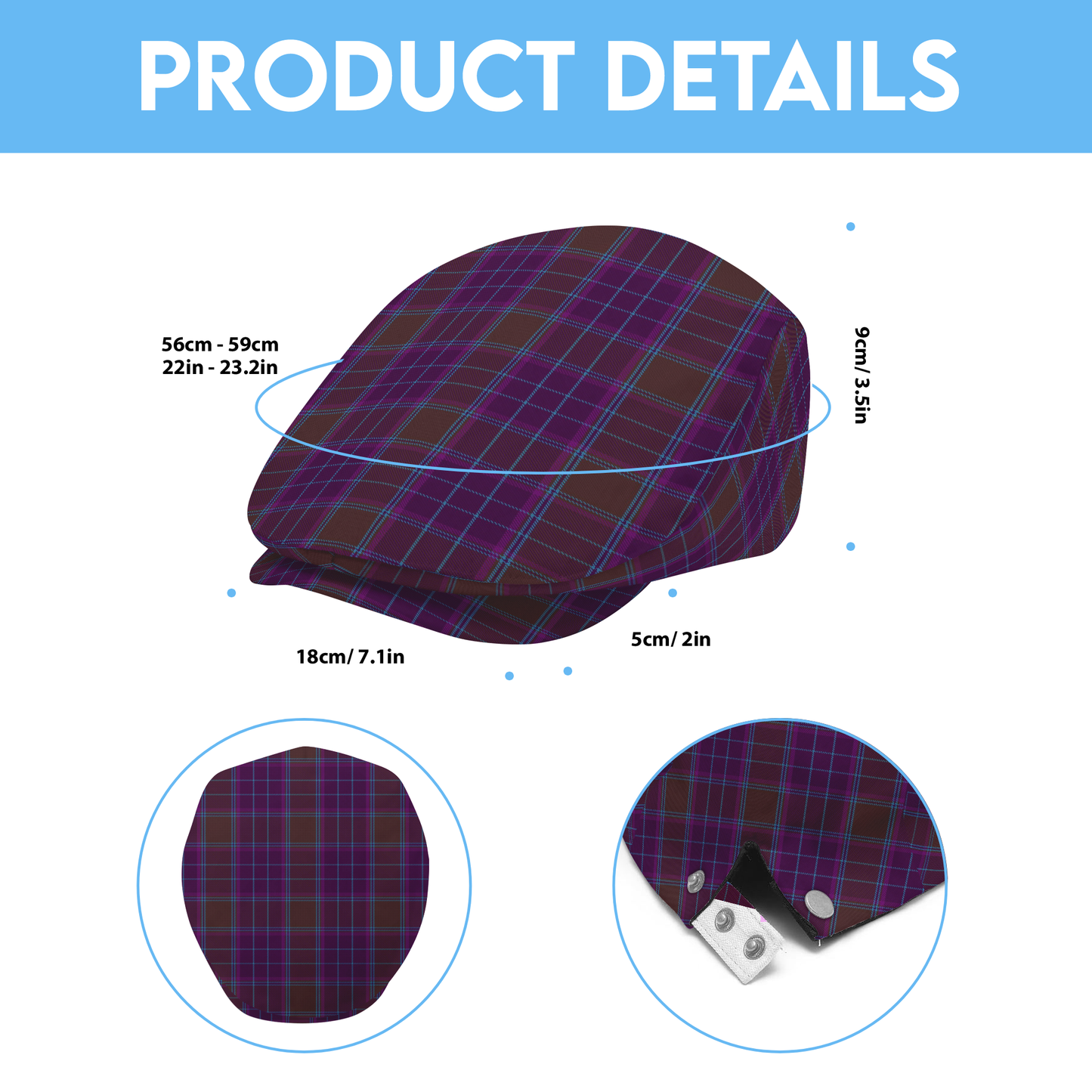Phillips Tartan Flat Cap