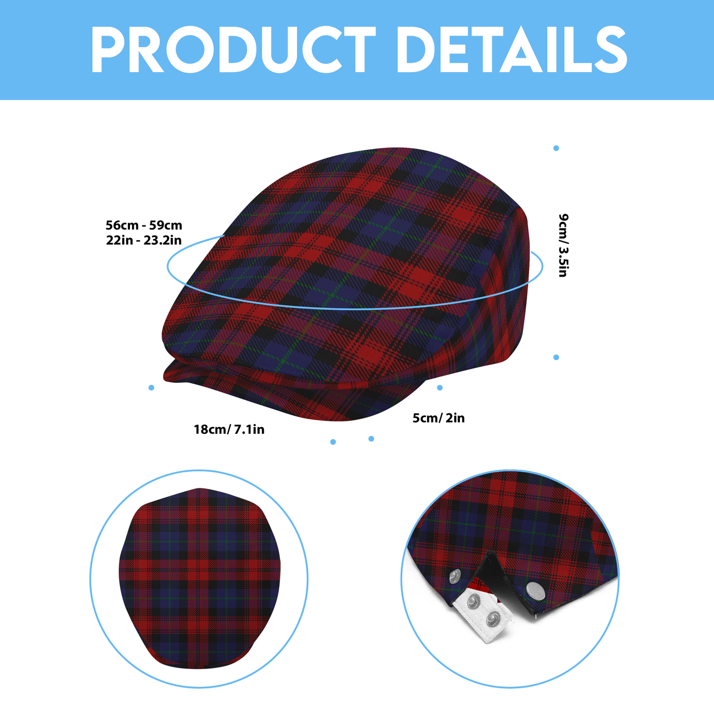 Clan MacLachlan Tartan Flat Cap