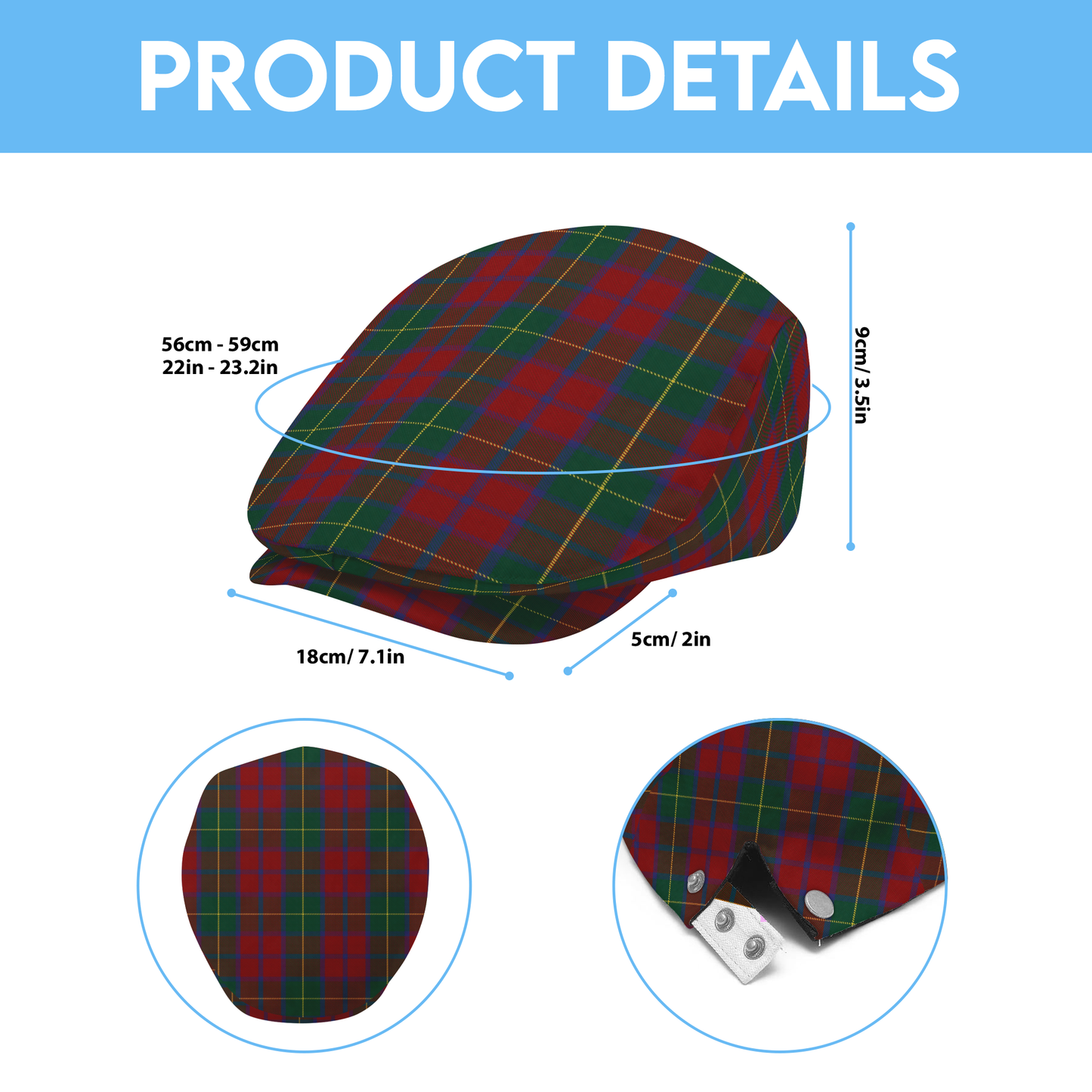 Clan MacCarthy Tartan Flat Cap
