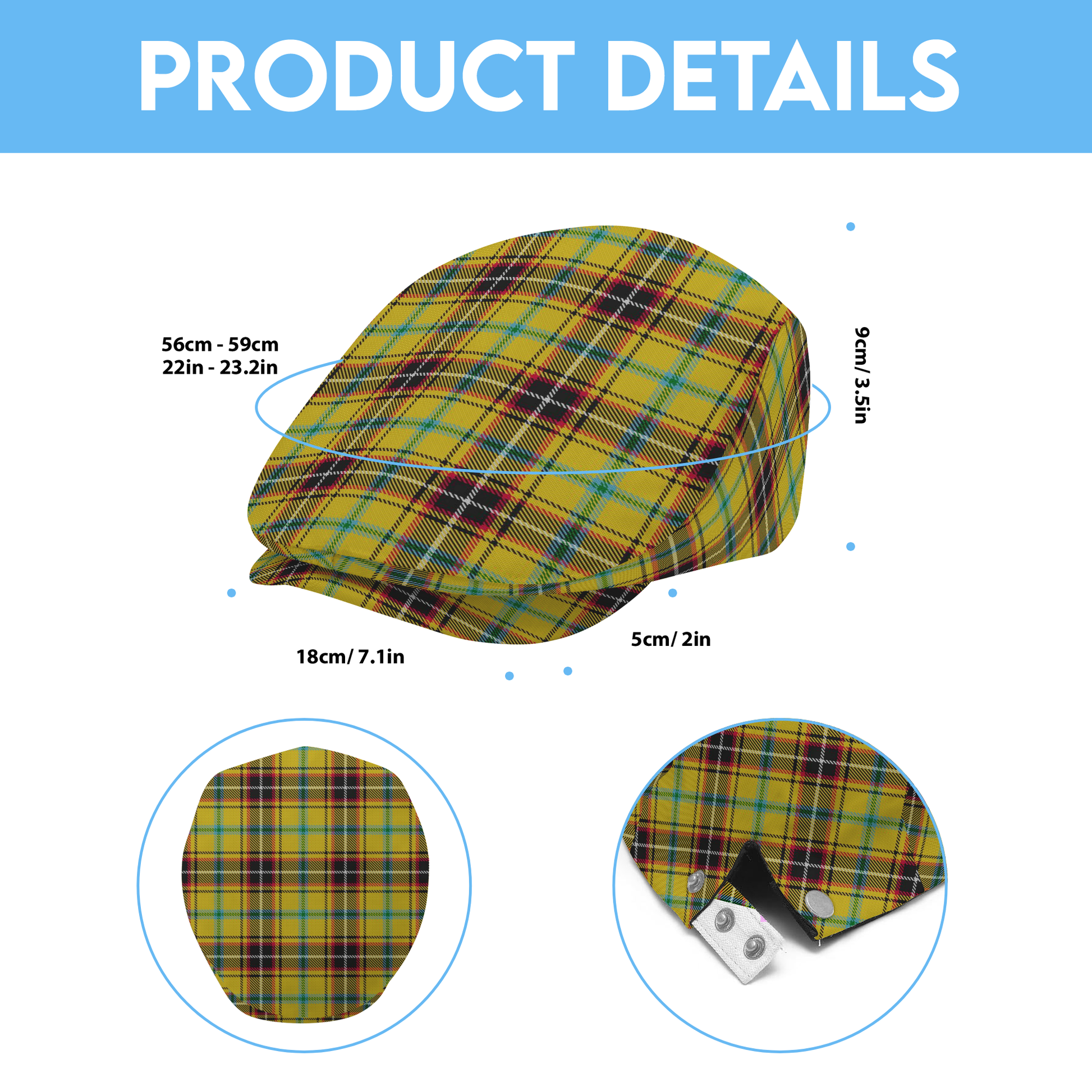Cornish - Christopher Tartan Flat Cap