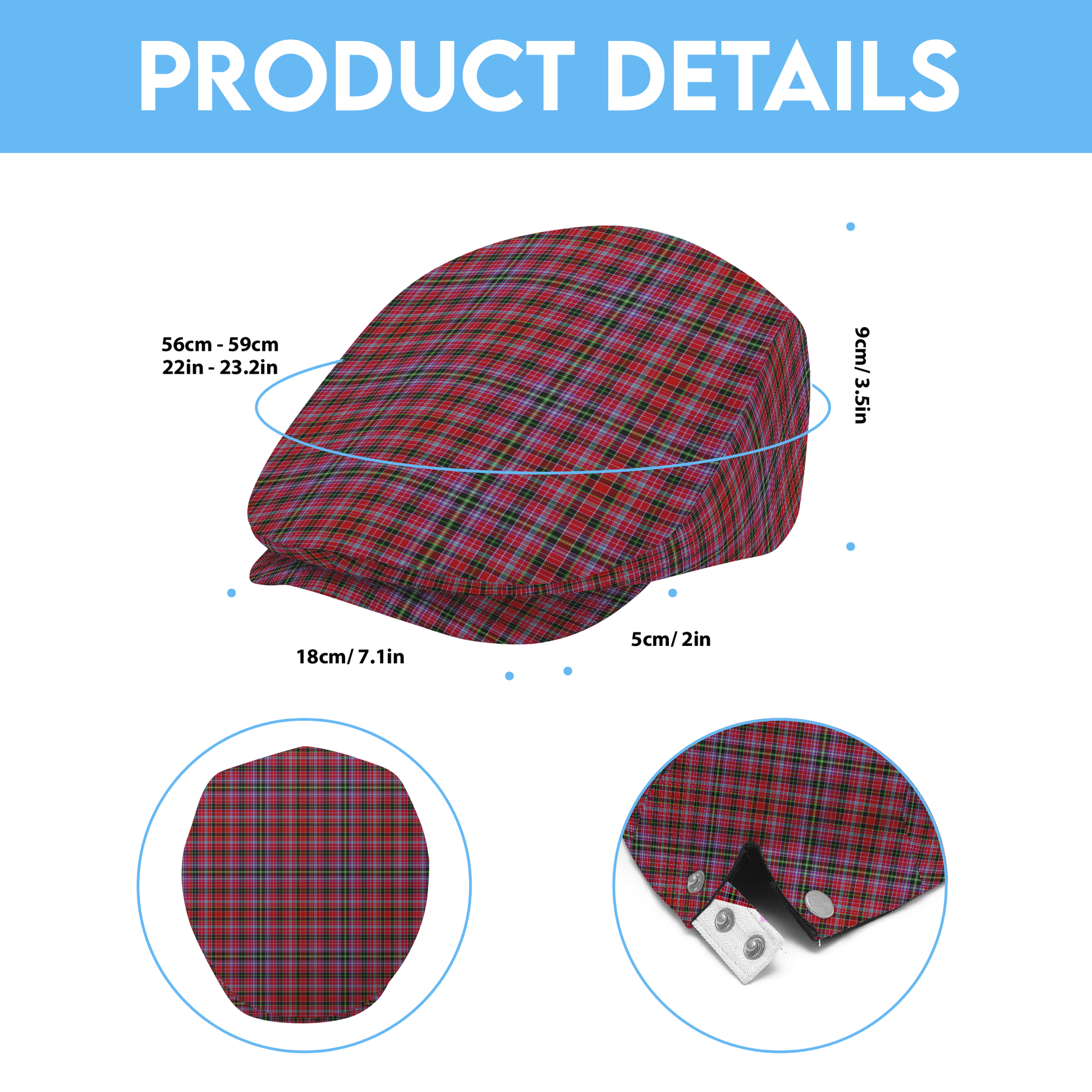 District - Aberdeen Tartan Flat Cap