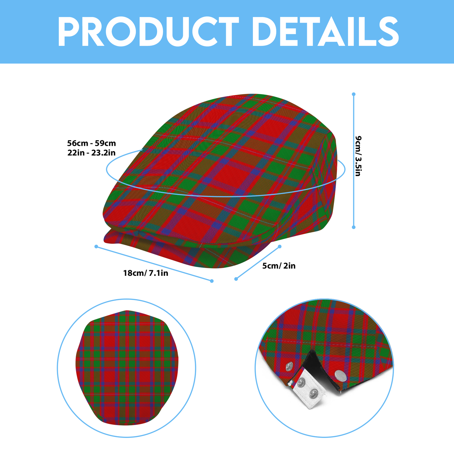 Clan MacIntosh Tartan Flat Cap