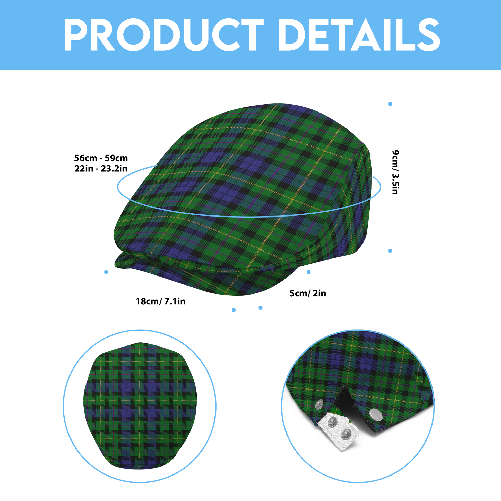 Clan MacBride Tartan Flat Cap