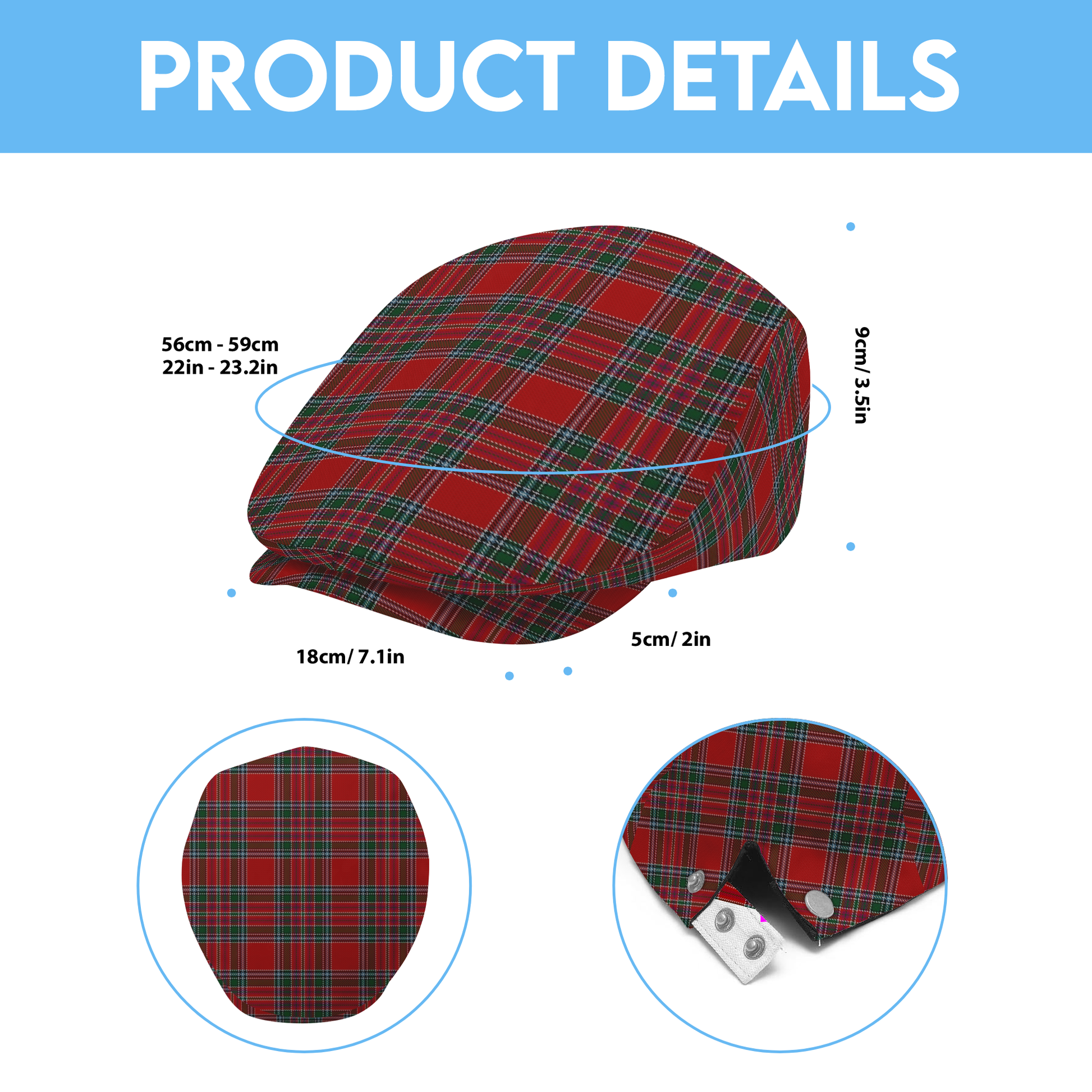 Clan MacBean Tartan Flat Cap