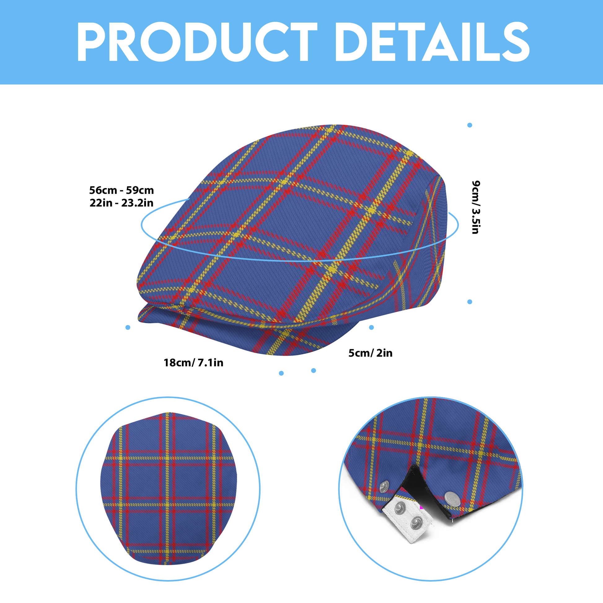 Clan MacLaine Tartan Flat Cap