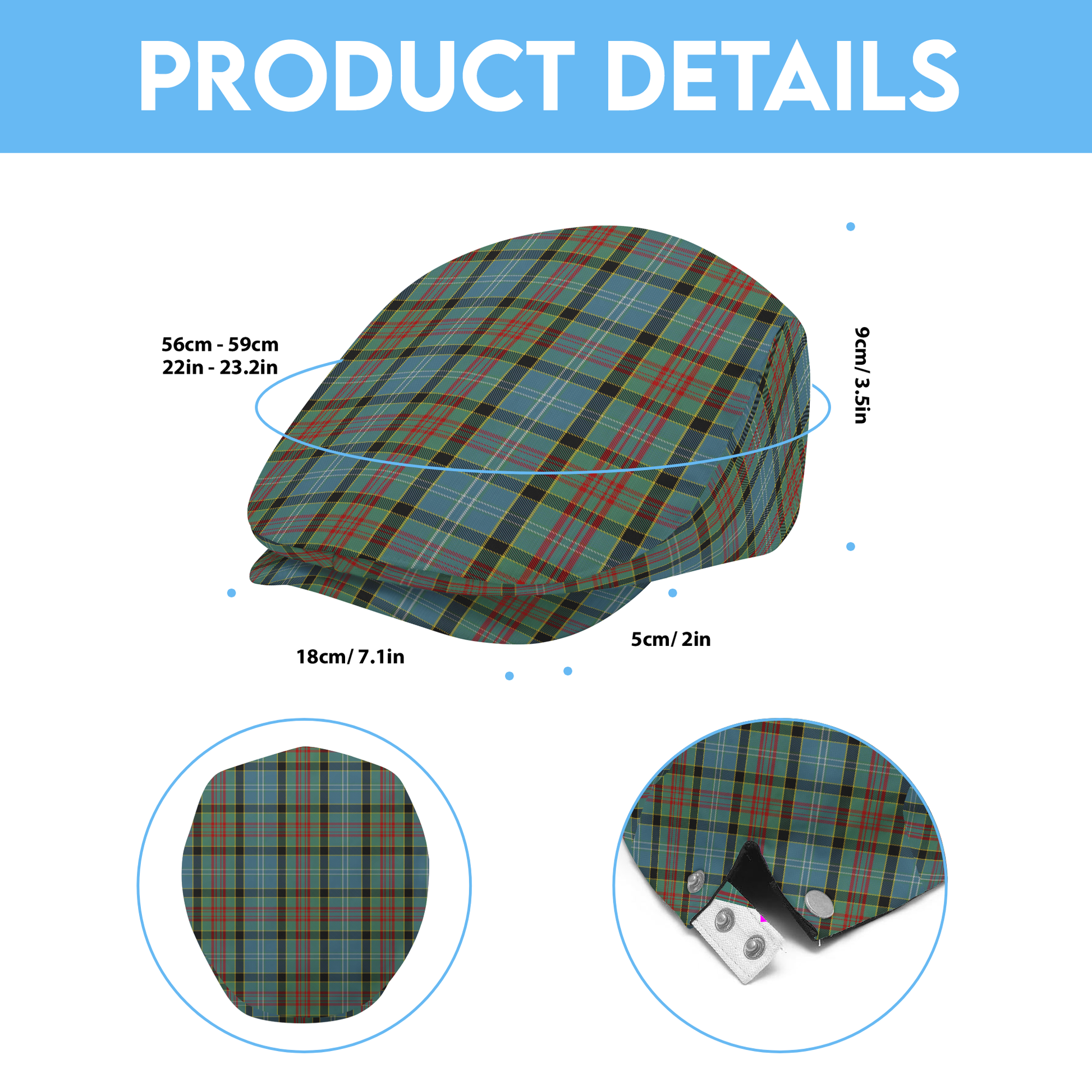 District Paisley Tartan Flat Cap