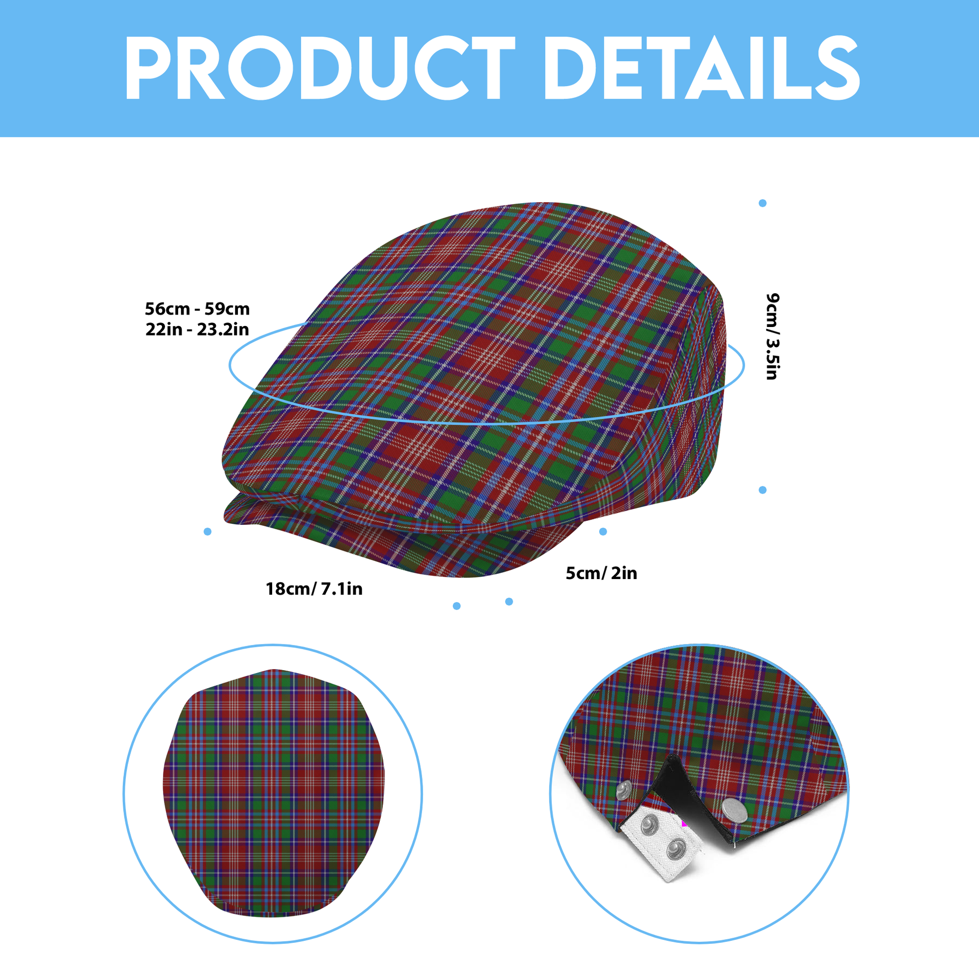 Clan Ritchie Tartan Flat Cap