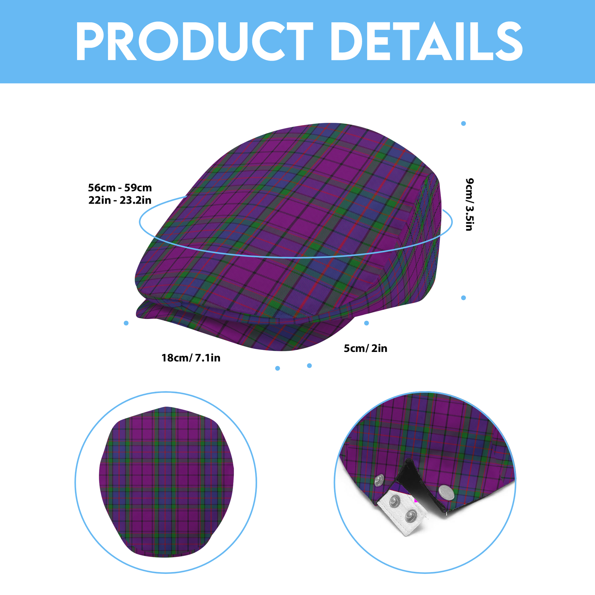 Clan Wardlaw Tartan Flat Cap
