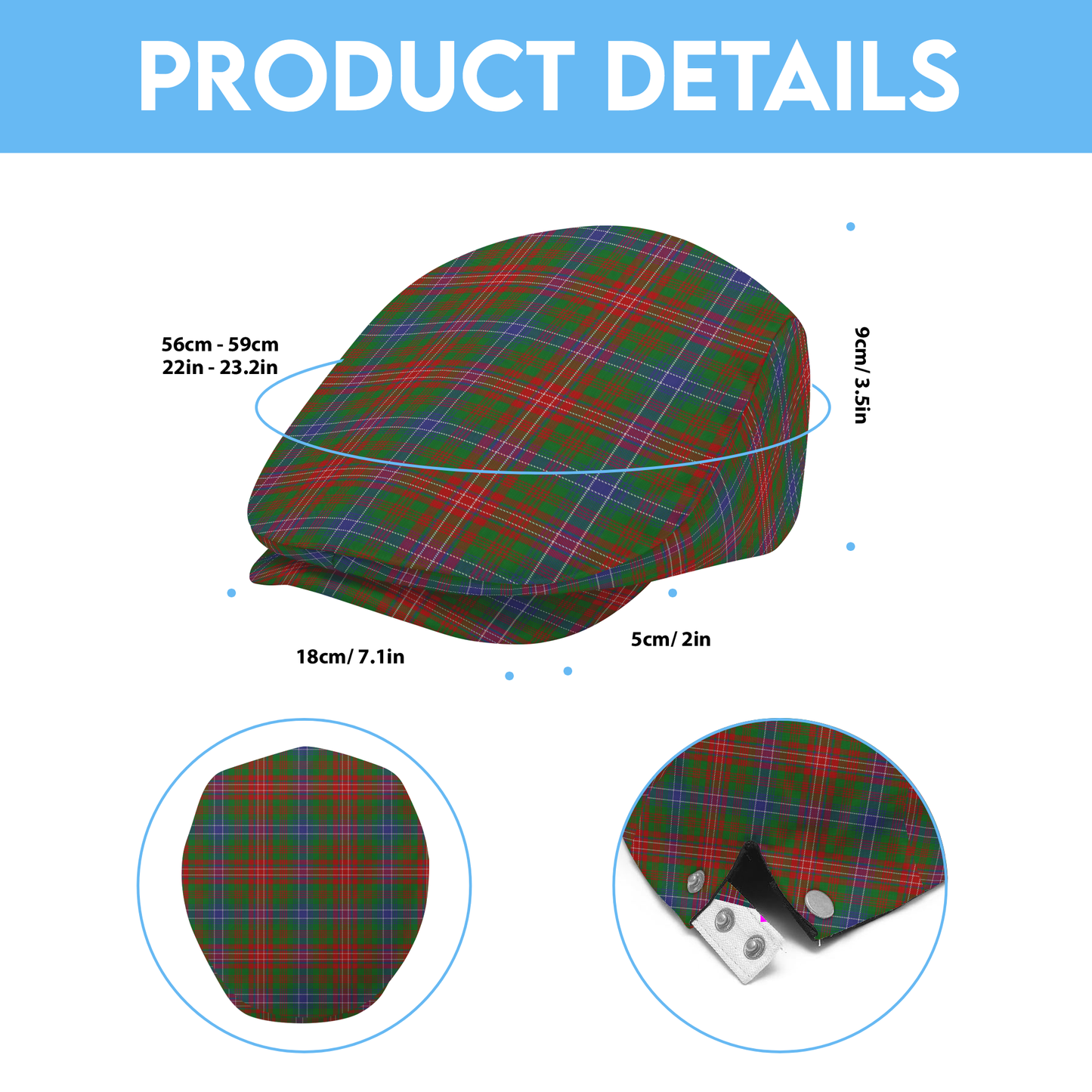 Clan Wilson Tartan Flat Cap