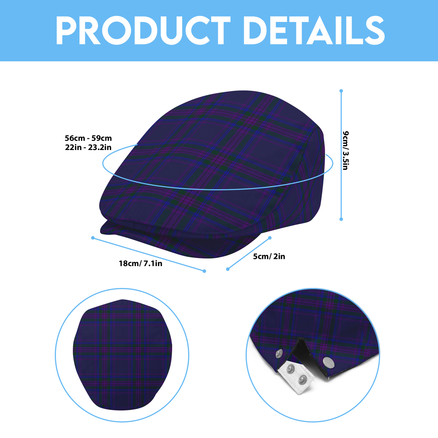 Spirit of Scotland Tartan Flat Cap