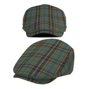 Irish County Antrim Tartan Flat Cap