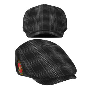 USMC Enlisted on Stewart Mourning Tartan Flat Cap