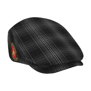 USMC Enlisted on Stewart Mourning Tartan Flat Cap