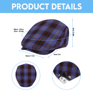Clan Rutherford Tartan Flat Cap