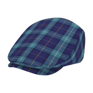 Blue Knights Tartan Flat Cap