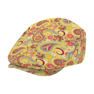 Paisley Yellow Flat Cap