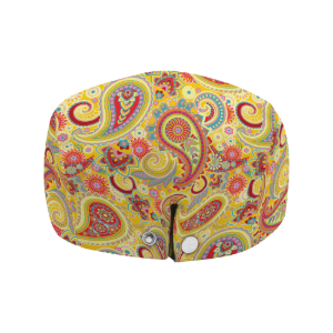 Paisley Yellow Flat Cap