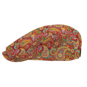 Paisley Red Flat Cap