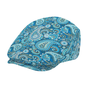 Paisley Blue Flat Cap