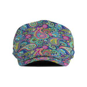 Paisley Multi Colour Flat Cap