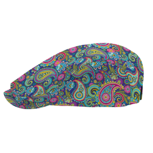 Paisley Multi Colour Flat Cap