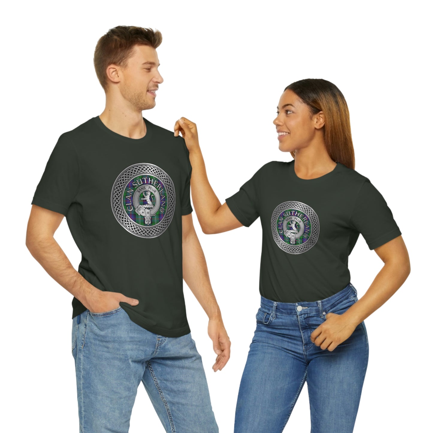 Clan Sutherland Crest & Tartan Knot T-Shirt