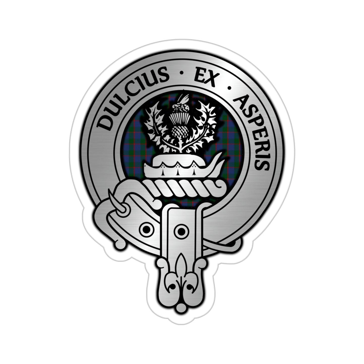 Clan Fergusson Crest & Tartan Kiss-Cut Stickers