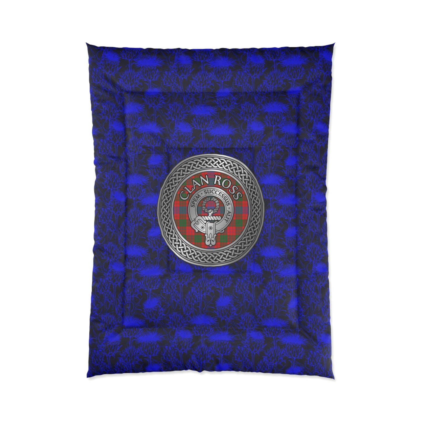 Clan Ross Crest & Tartan Comforter