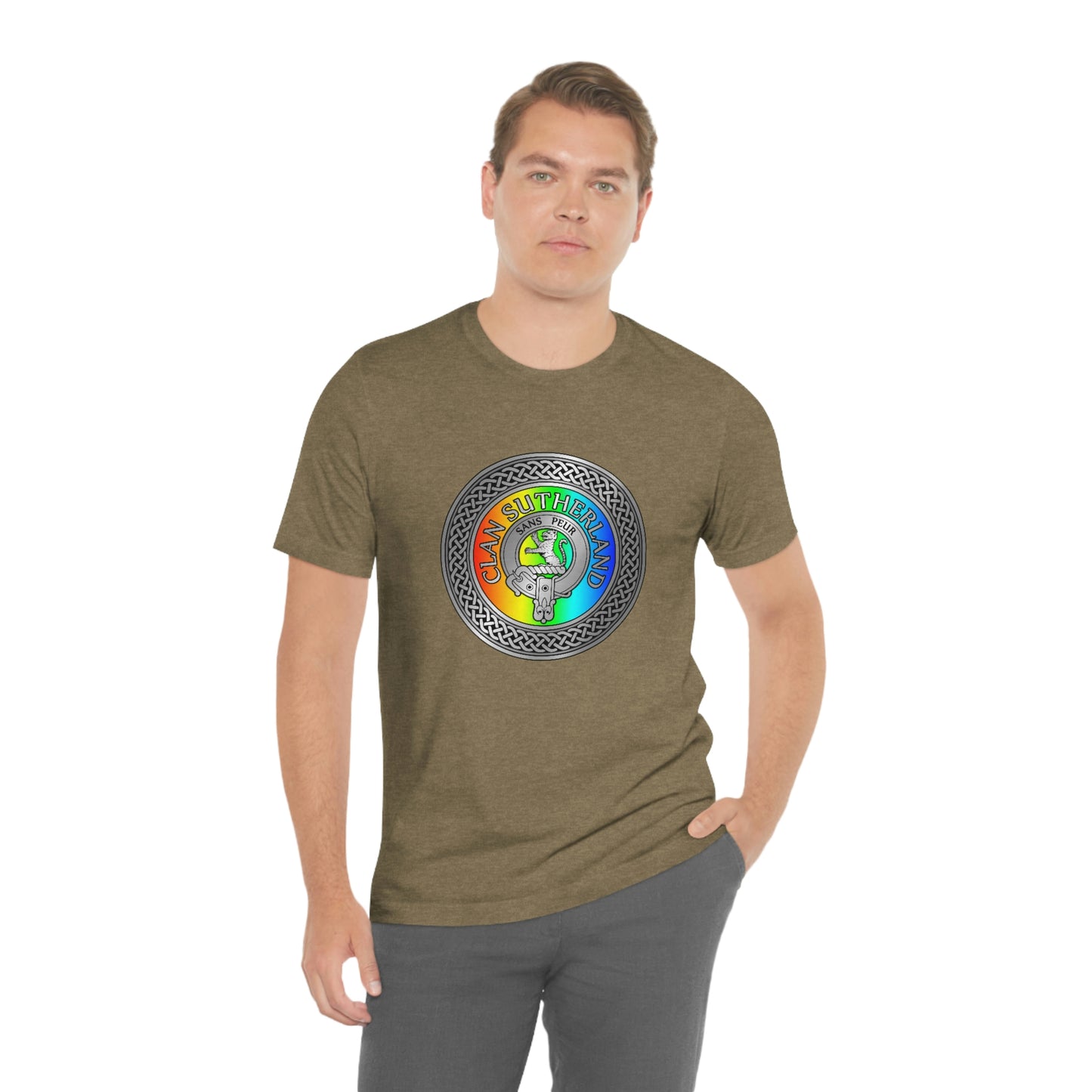 Clan Sutherland Crest & Rainbow Knot T-Shirt