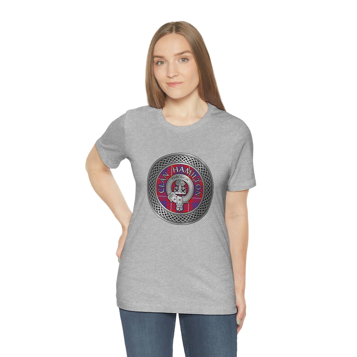 Clan Hamilton Crest & Tartan Knot T-Shirt