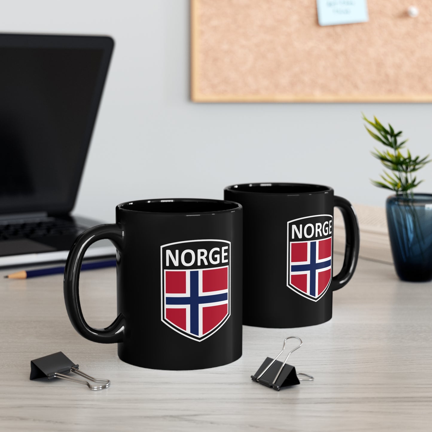 Scandi Nations - Norge 11oz Black Mug