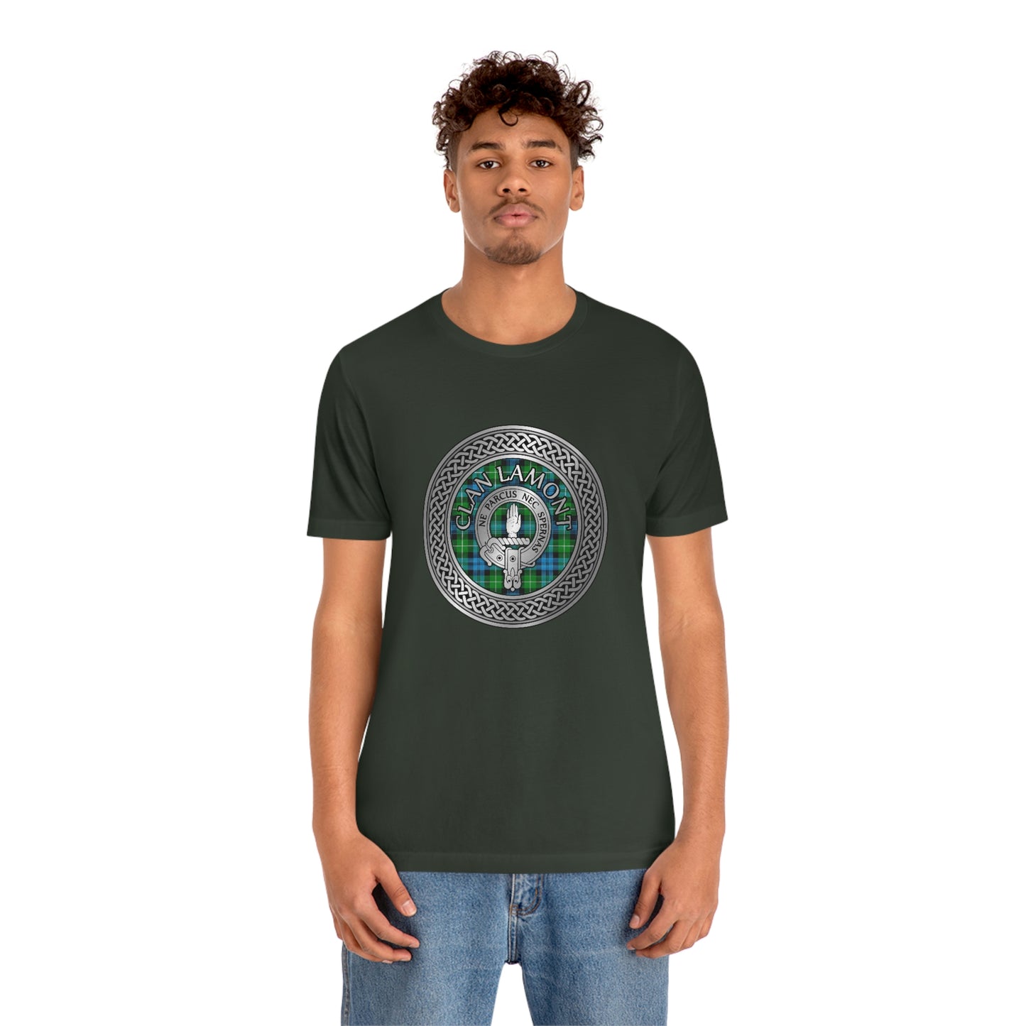 Clan Lamont Crest & Tartan Knot T-Shirt