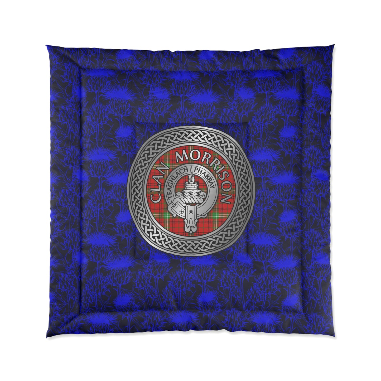 Clan Morrison Crest & Tartan Comforter