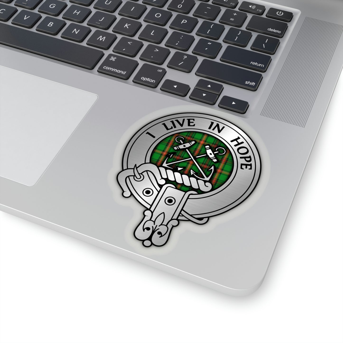 Clan Kinnear Crest & Tartan Kiss-Cut Stickers