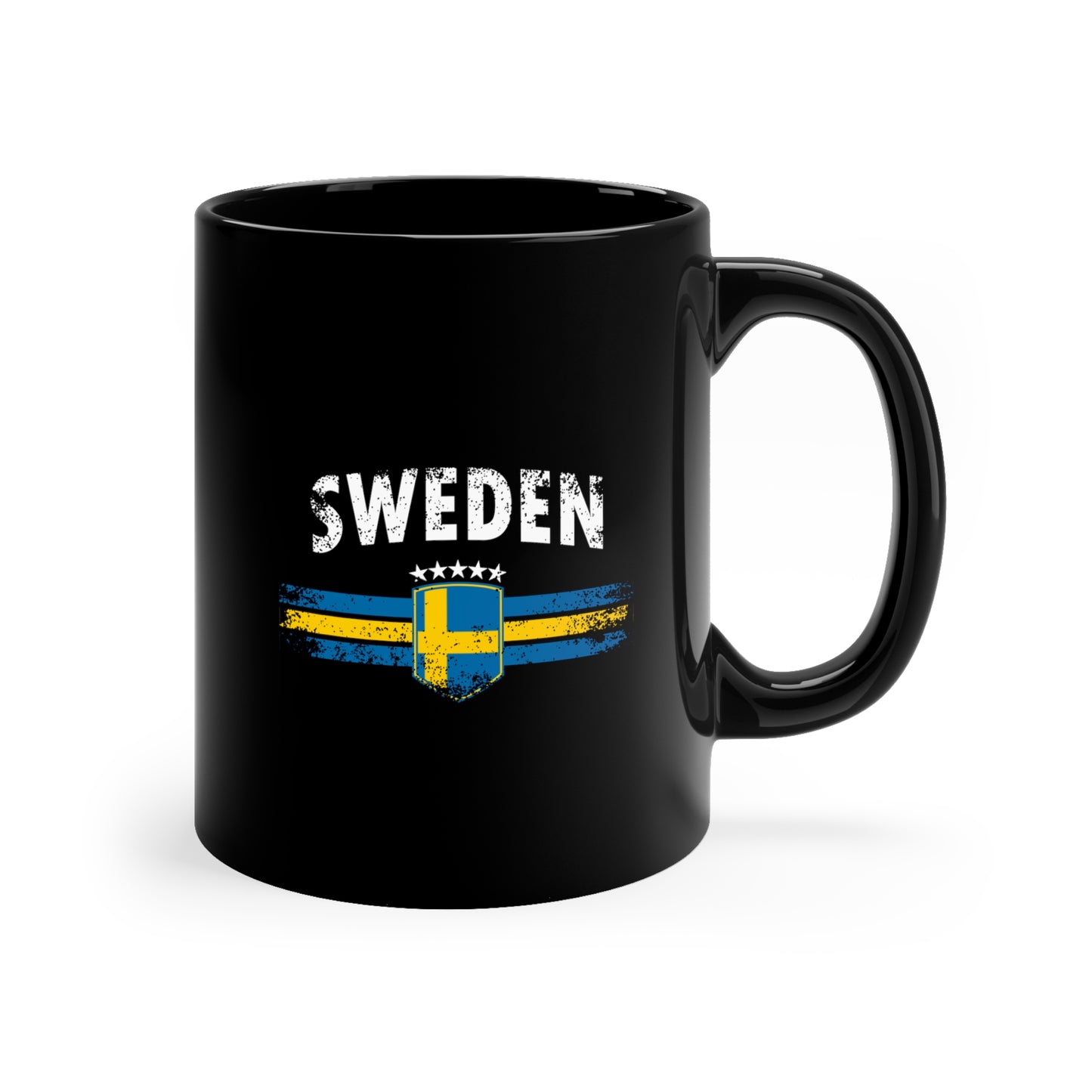 Scandi Nations - Sweden 11oz Black Mug