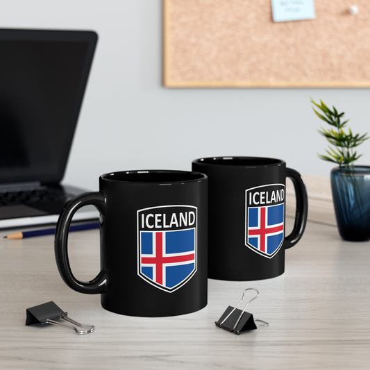 Scandi Nations - Iceland 11oz Black Mug