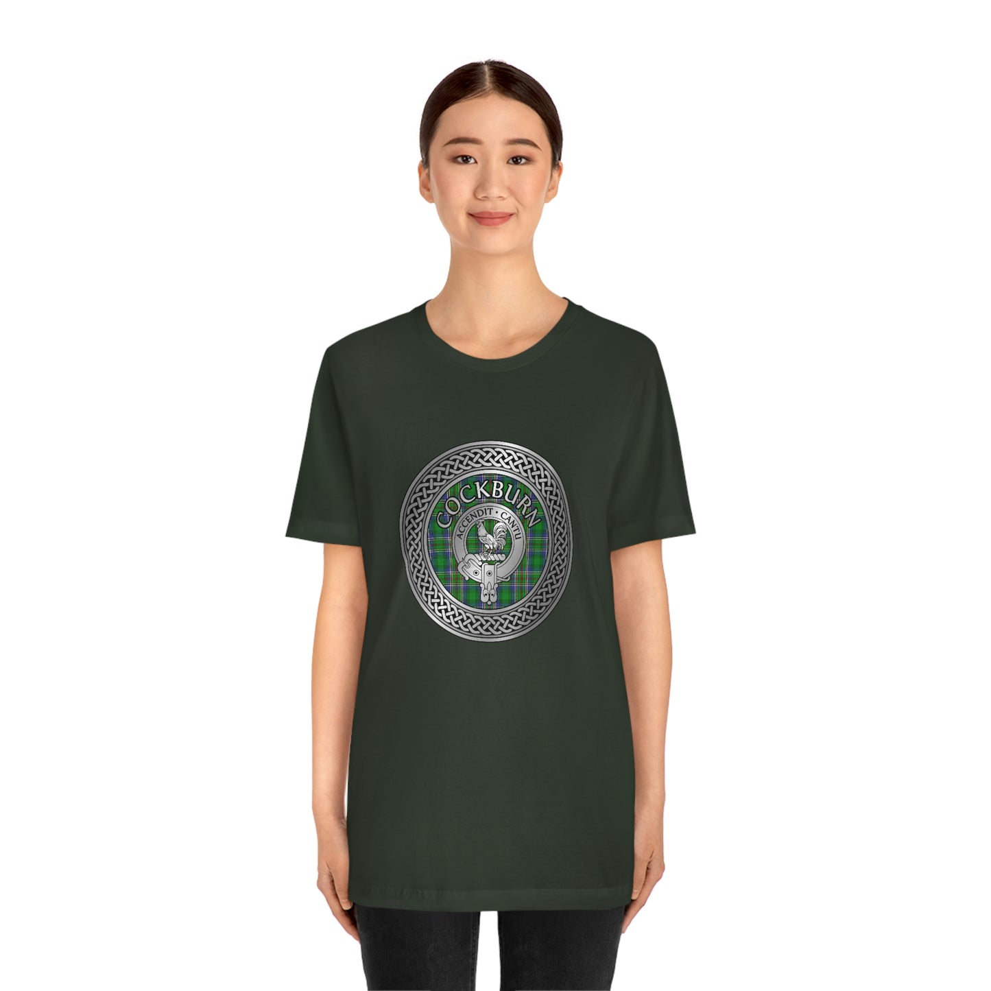 Clan Cockburn Crest & Tartan Knot T-Shirt