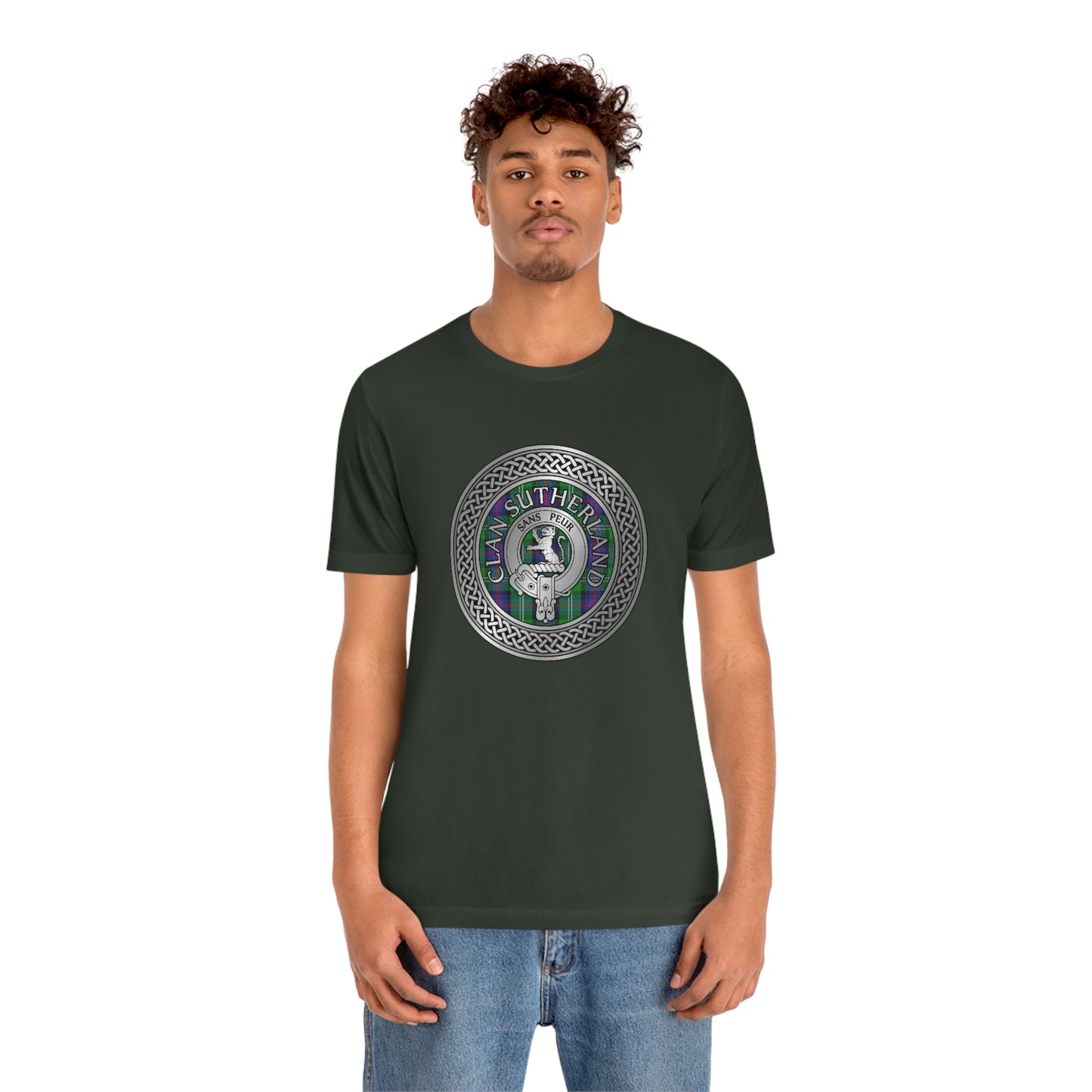 Clan Sutherland Crest & Tartan Knot T-Shirt